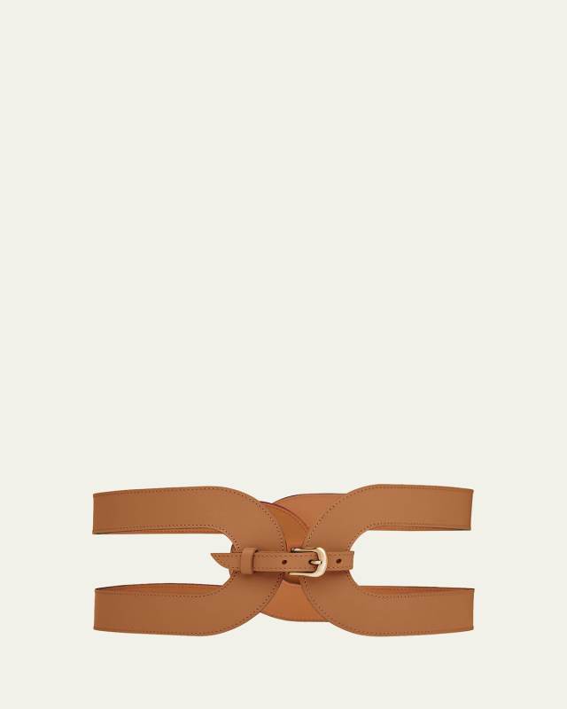 La Delicieuse Leather & Brass Waist Belt